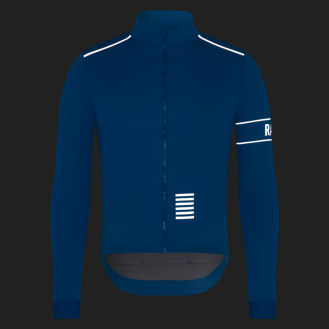 Rapha Men's Pro Team Long Sleeve Windstopper Jersey (Petrol Blue/Silver Reflective) - Dragonspine Cycling