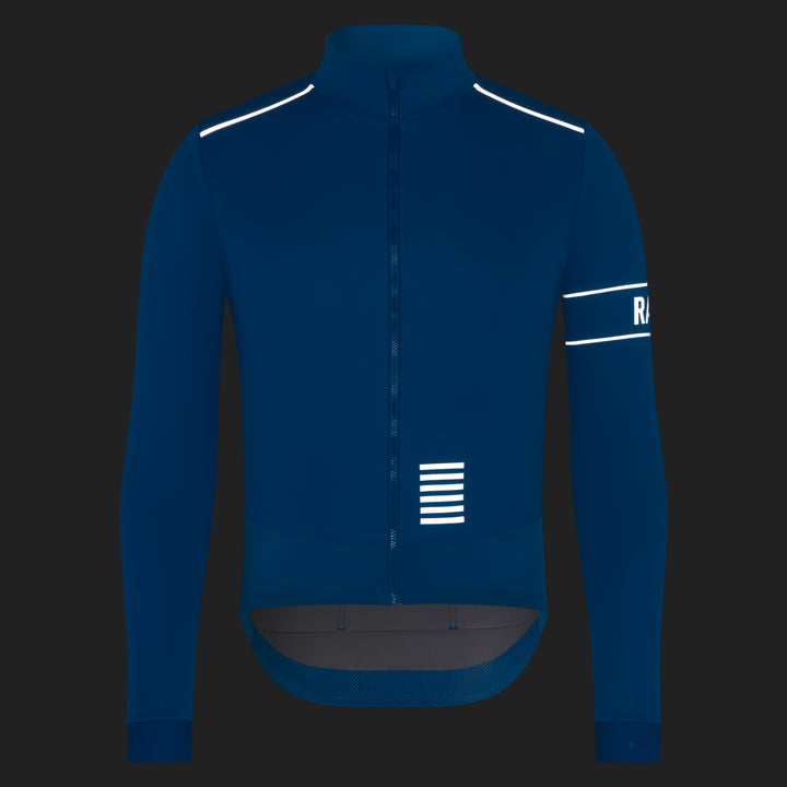 Rapha Men's Pro Team Long Sleeve Windstopper Jersey (Petrol Blue/Silver Reflective) - Dragonspine Cycling