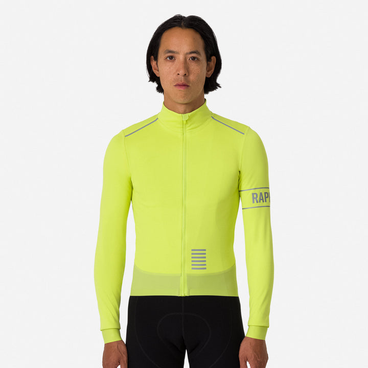 Rapha Men's Pro Team Long Sleeve Windstopper Jersey (Bright Lime/Silver Reflective) - Dragonspine Cycling