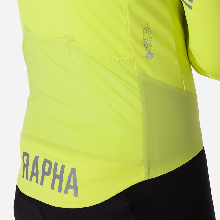 Rapha Men's Pro Team Long Sleeve Windstopper Jersey (Bright Lime/Silver Reflective) - Dragonspine Cycling