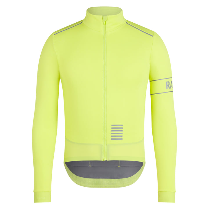 Rapha Men's Pro Team Long Sleeve Windstopper Jersey (Bright Lime/Silver Reflective) - Dragonspine Cycling