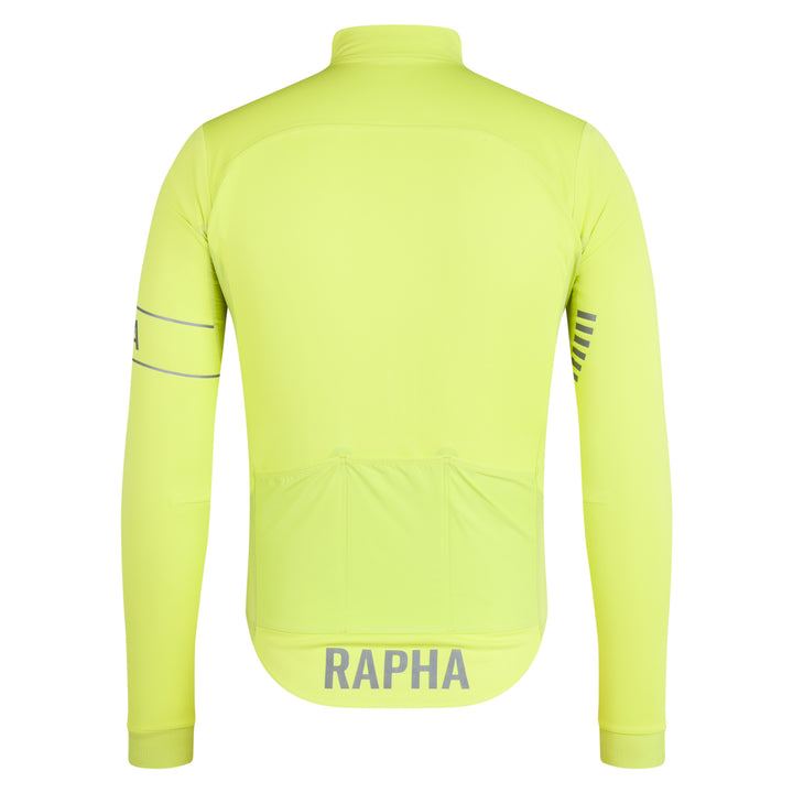 Rapha Men's Pro Team Long Sleeve Windstopper Jersey (Bright Lime/Silver Reflective) - Dragonspine Cycling