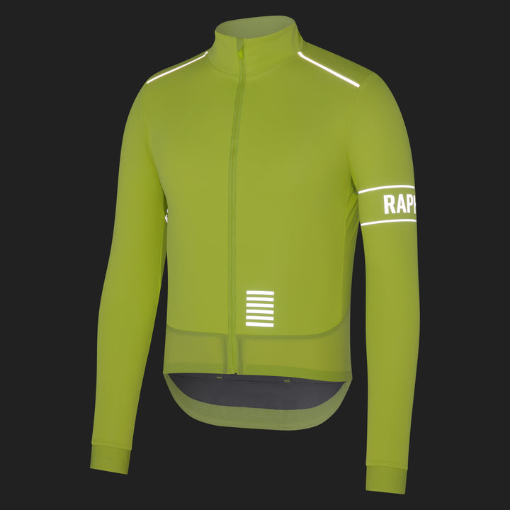 Rapha Men's Pro Team Long Sleeve Windstopper Jersey (Bright Lime/Silver Reflective) - Dragonspine Cycling