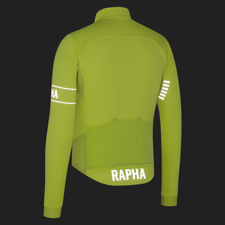 Rapha Men's Pro Team Long Sleeve Windstopper Jersey (Bright Lime/Silver Reflective) - Dragonspine Cycling