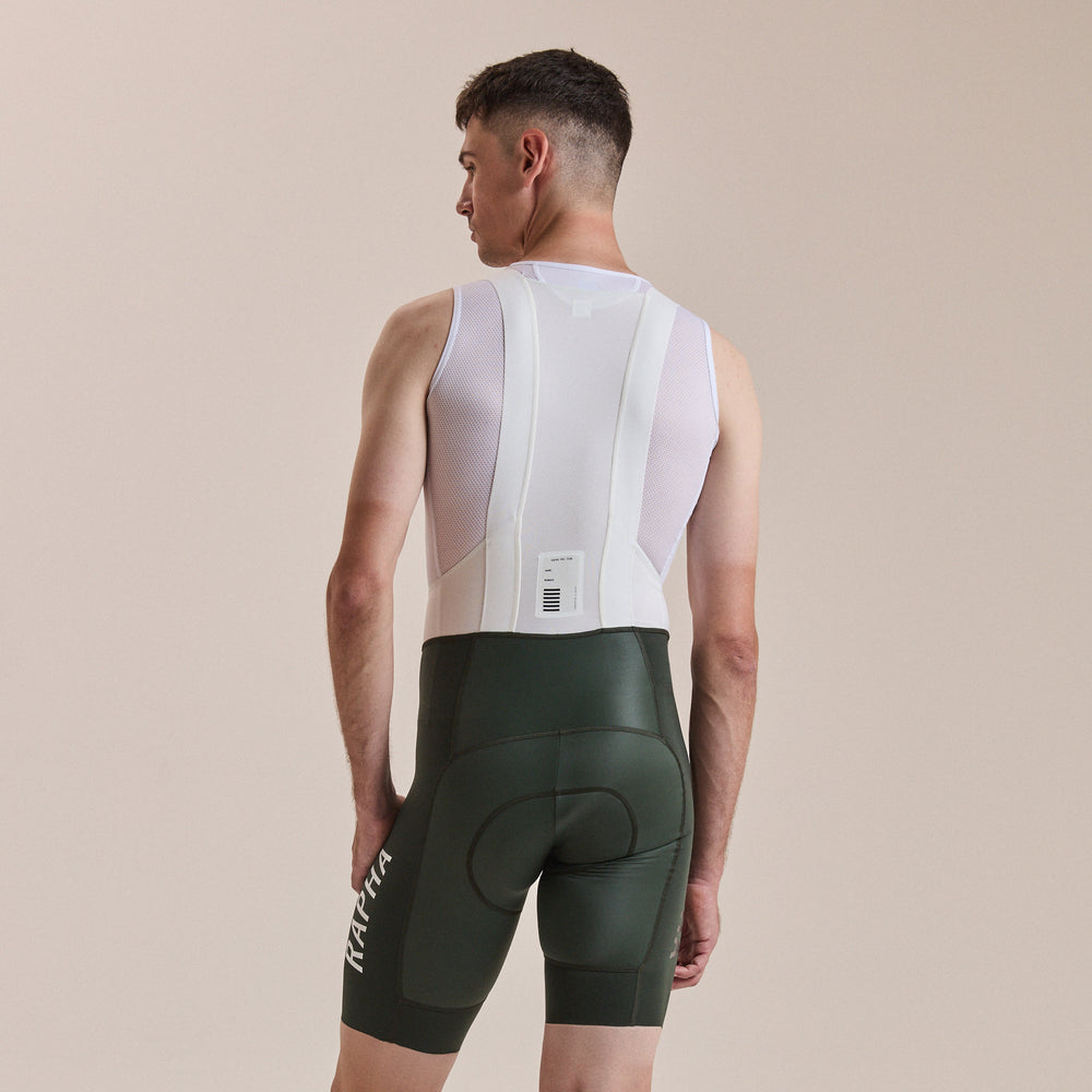 Rapha Men's Pro Team Bib Shorts III - Regular (Bottle Green/White) - Dragonspine Cycling