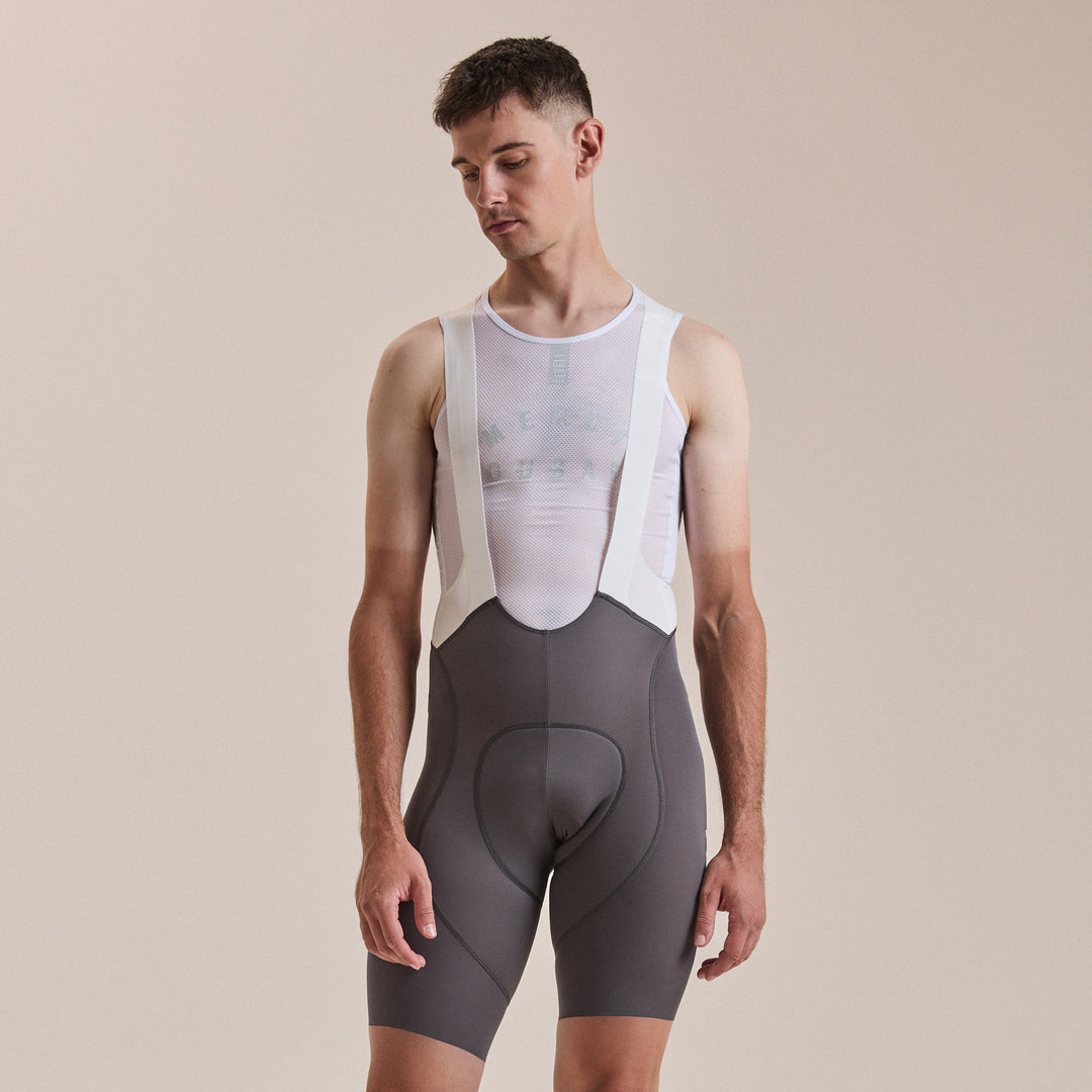 Rapha Men's Pro Team Bib Shorts III - Regular (Dark Grey/White) - Dragonspine Cycling