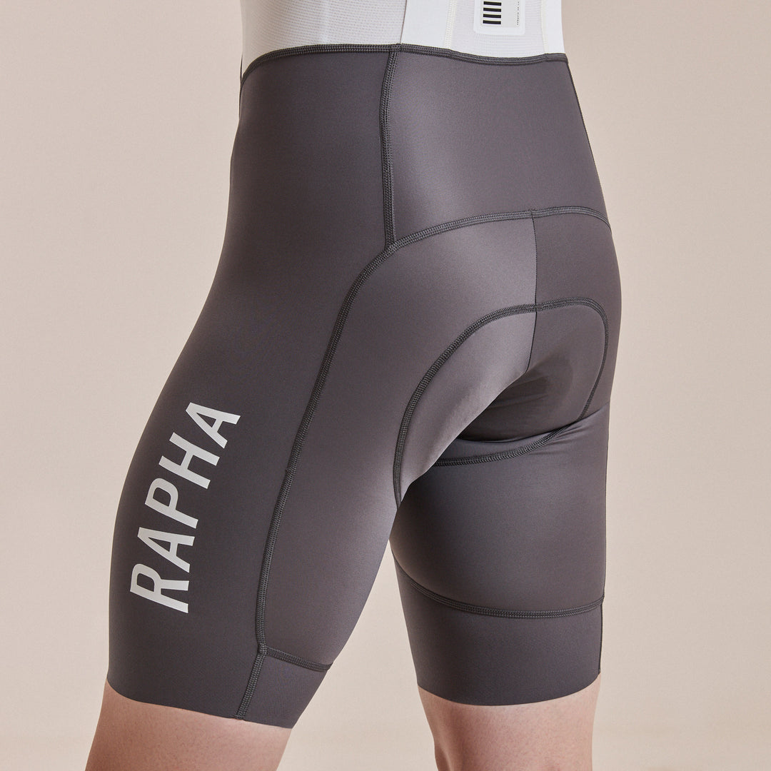 Rapha Men's Pro Team Bib Shorts III - Regular (Dark Grey/White) - Dragonspine Cycling