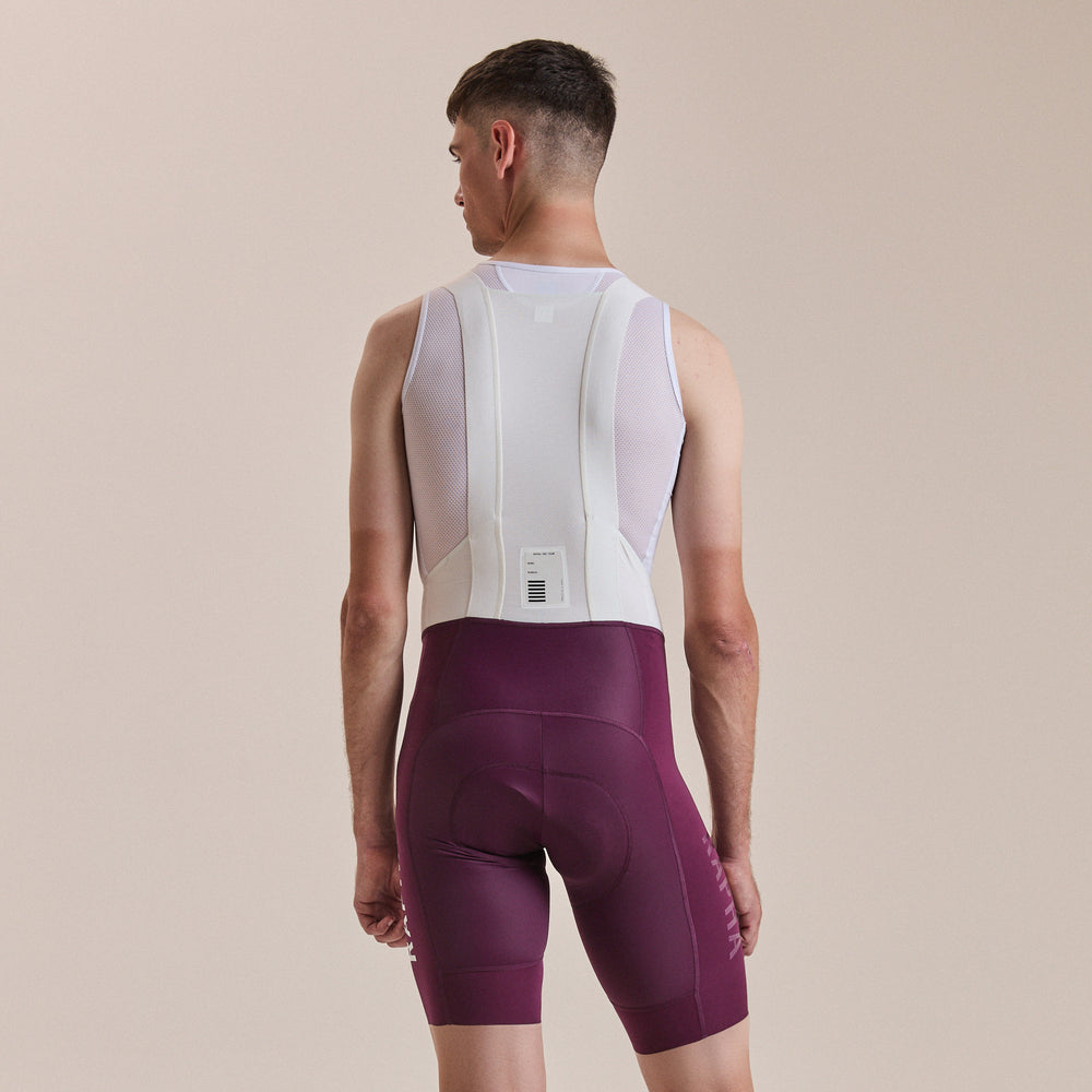 Rapha Men's Pro Team Bib Shorts III - Regular (Plum/White) - Dragonspine Cycling
