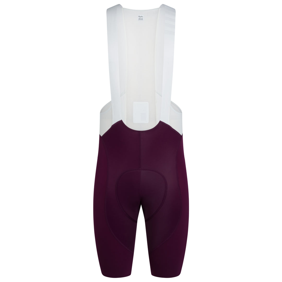 Rapha Men's Pro Team Bib Shorts III - Regular (Plum/White) - Dragonspine Cycling