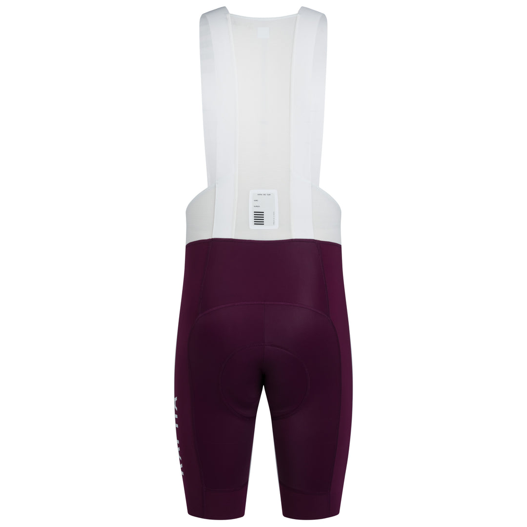 Rapha Men's Pro Team Bib Shorts III - Regular (Plum/White) - Dragonspine Cycling