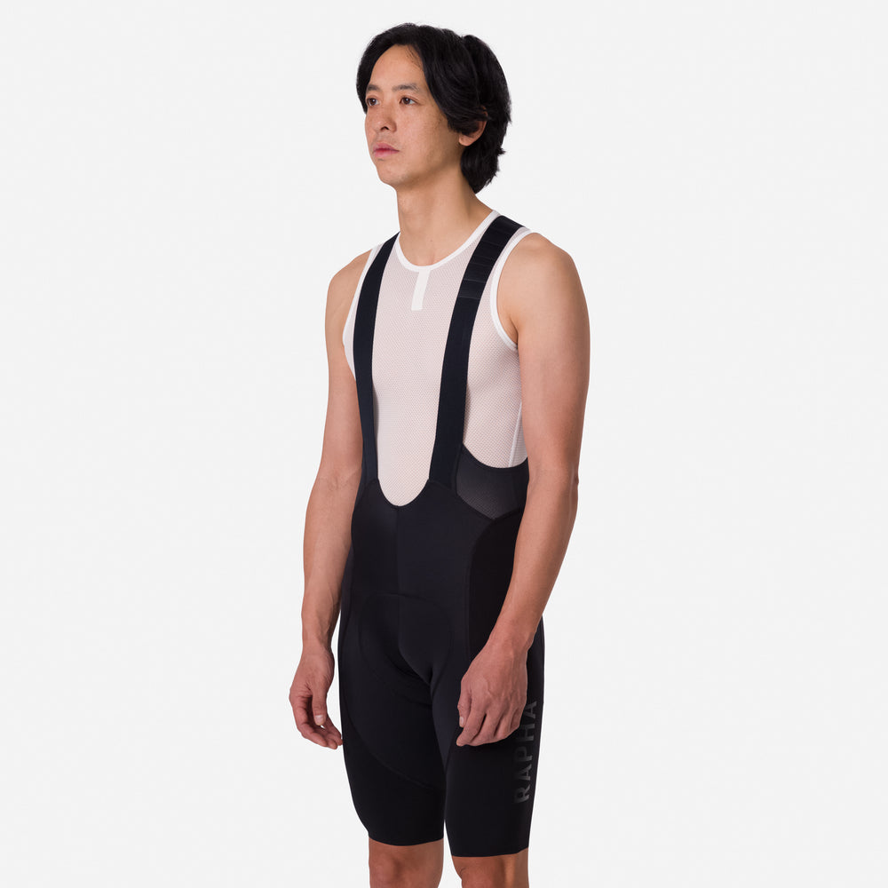 Rapha Men's Pro Team Bib Shorts III - Long (Black/Black) - Dragonspine Cycling