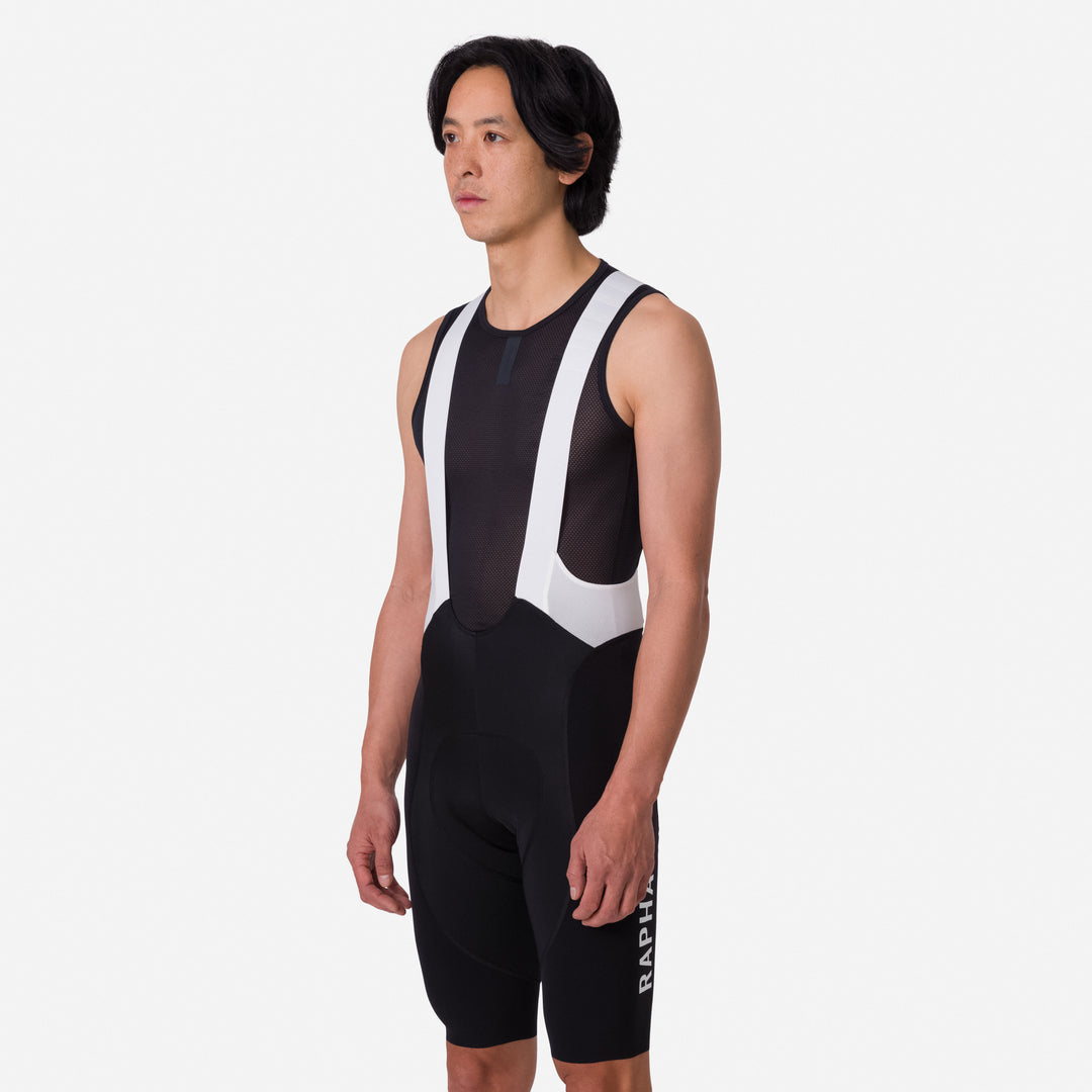 Rapha Men's Pro Team Bib Shorts III - Long (Black/White) - Dragonspine Cycling