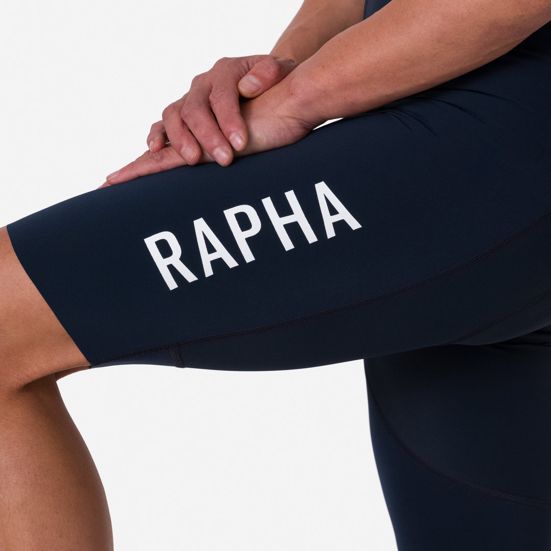 Rapha Men's Pro Team Bib Shorts III - Long (Carbon/White) - Dragonspine Cycling