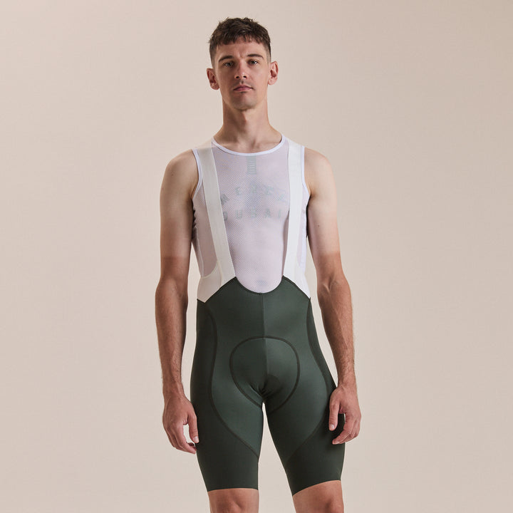 Rapha Men's Pro Team Bib Shorts III - Long (Bottle Green/White) - Dragonspine Cycling