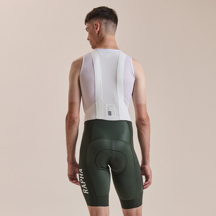 Rapha Men's Pro Team Bib Shorts III - Long (Bottle Green/White) - Dragonspine Cycling