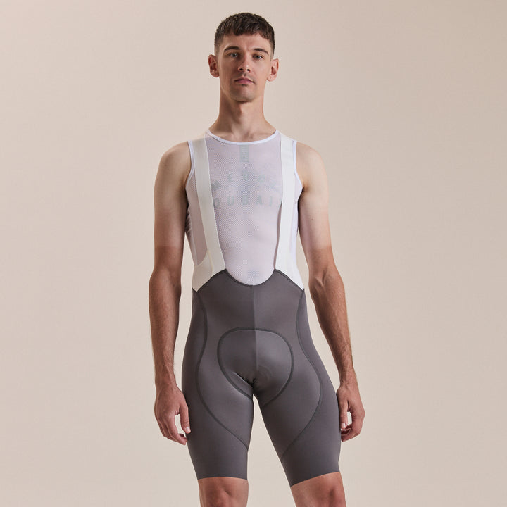 Rapha Men's Pro Team Bib Shorts III - Long (Dark Grey/White) - Dragonspine Cycling