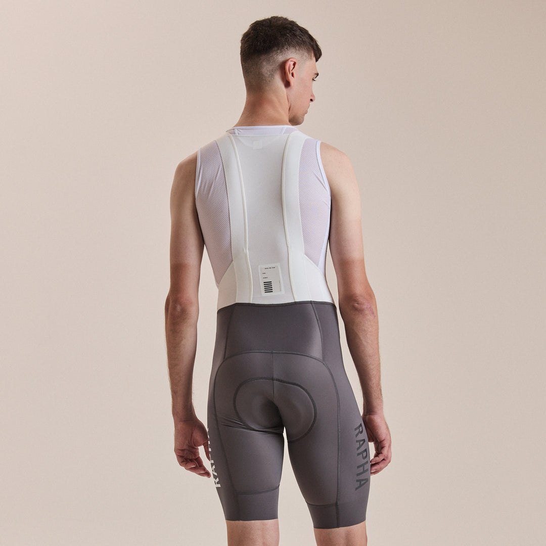Rapha Men's Pro Team Bib Shorts III - Long (Dark Grey/White) - Dragonspine Cycling