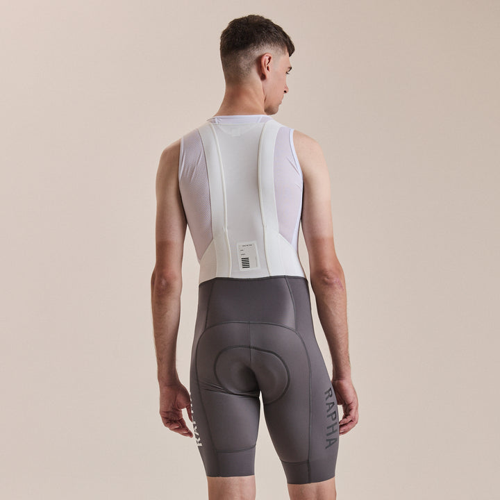 Rapha Men's Pro Team Bib Shorts III - Long (Dark Grey/White) - Dragonspine Cycling