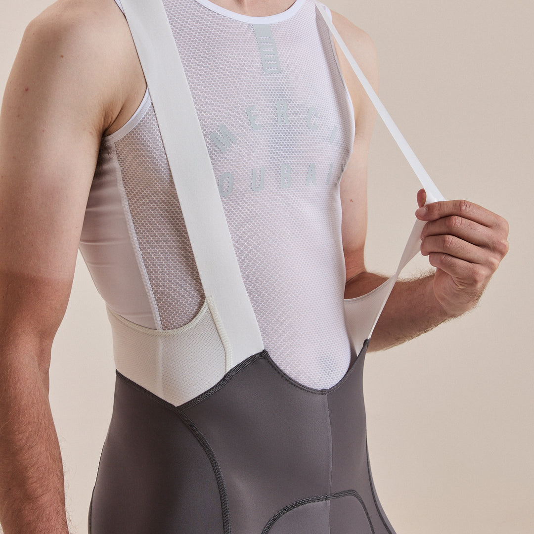 Rapha Men's Pro Team Bib Shorts III - Long (Dark Grey/White) - Dragonspine Cycling