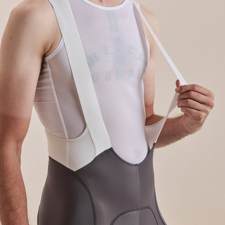 Rapha Men's Pro Team Bib Shorts III - Long (Dark Grey/White) - Dragonspine Cycling