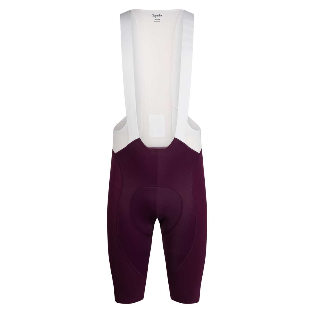 Rapha Men's Pro Team Bib Shorts III - Long (Plum/White) - Dragonspine Cycling