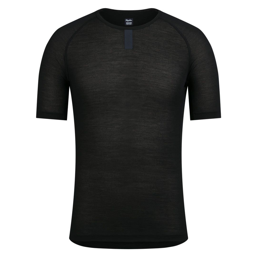 Rapha Men's Merino Lightweight Base Layer - Short Sleeve (Black/Black) - Dragonspine Cycling