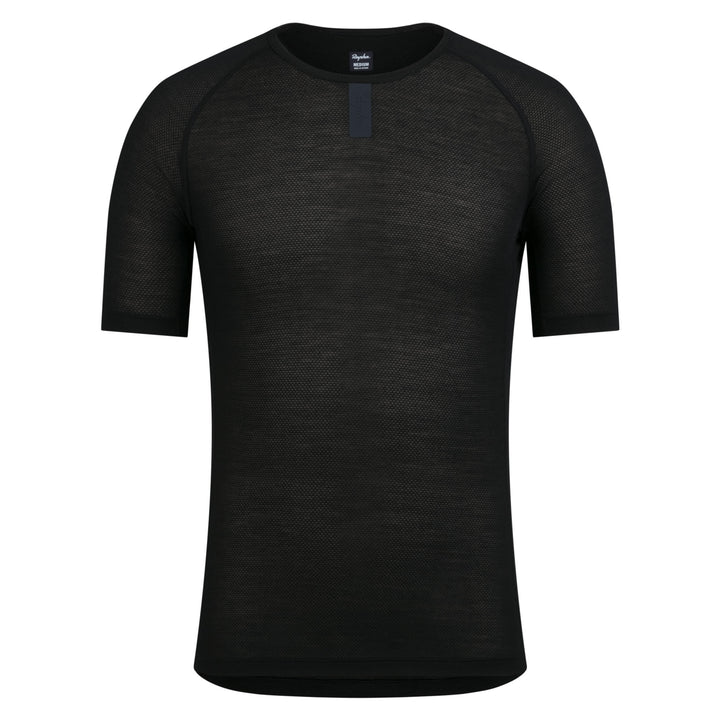 Rapha Men's Merino Lightweight Base Layer - Short Sleeve (Black/Black) - Dragonspine Cycling