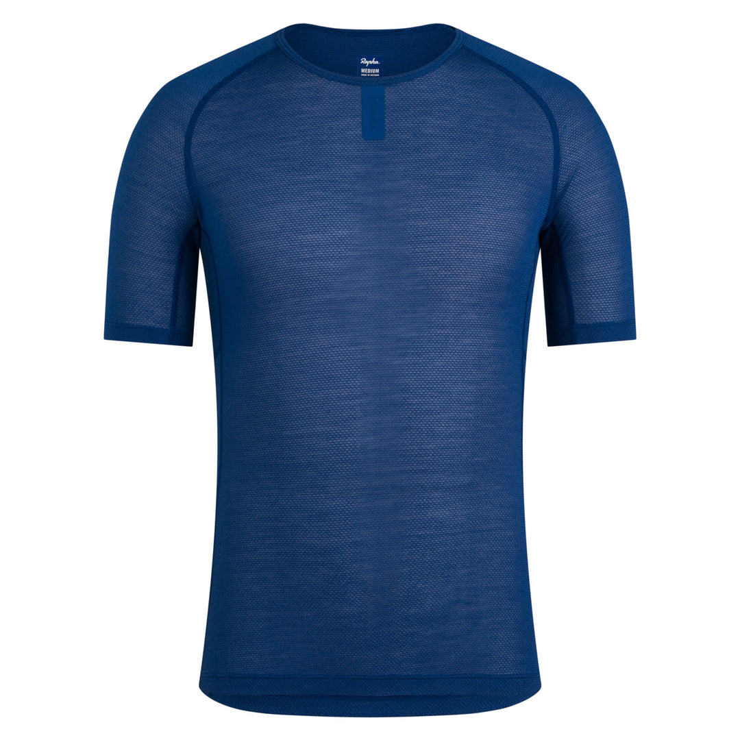 Rapha Men's Merino Lightweight Base Layer - Short Sleeve (Fossil Blue/Fossil Blue) - Dragonspine Cycling