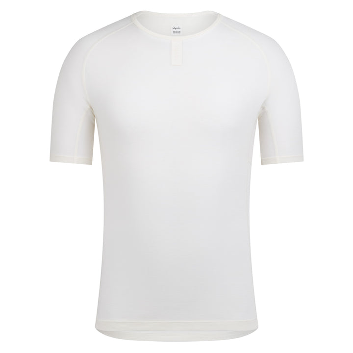 Rapha Men's Merino Lightweight Base Layer - Short Sleeve (Cream/White) - Dragonspine Cycling