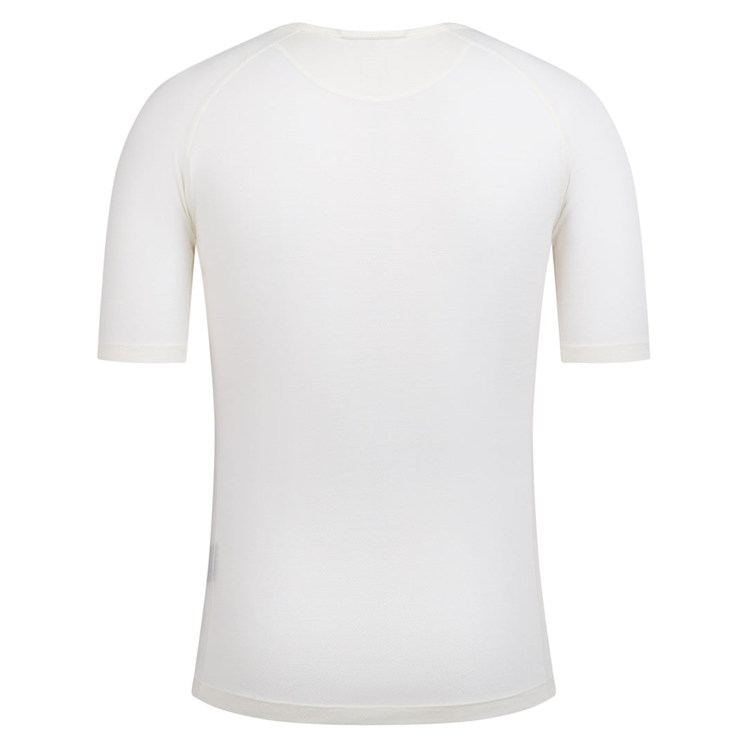 Rapha Men's Merino Lightweight Base Layer - Short Sleeve (Cream/White) - Dragonspine Cycling
