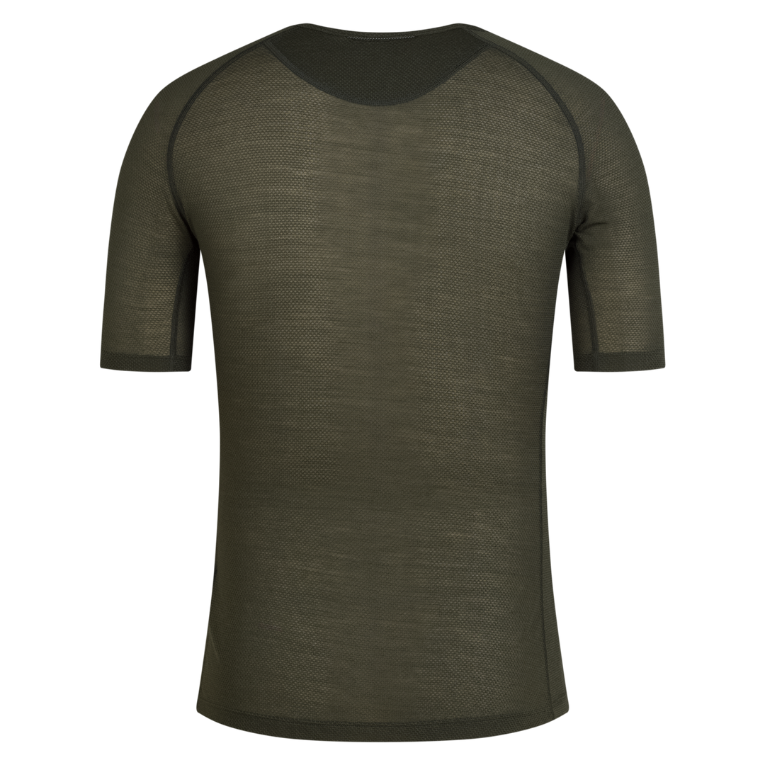 Rapha Men's Merino Lightweight Base Layer - Short Sleeve (Dark Green/Dark Green) - Dragonspine Cycling