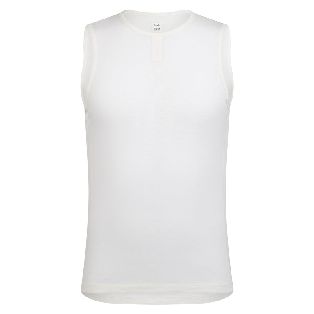Rapha Men's Merino Lightweight Base Layer - Sleeveless (Cream/White) - Dragonspine Cycling