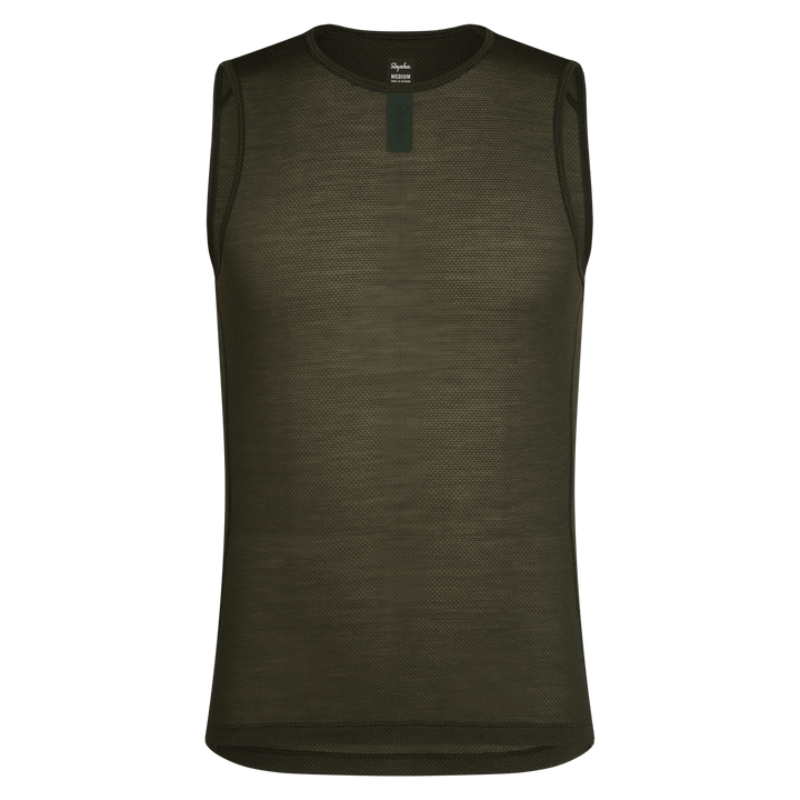 Rapha Men's Merino Lightweight Base Layer - Sleeveless (Dark Green/Dark Green) - Dragonspine Cycling