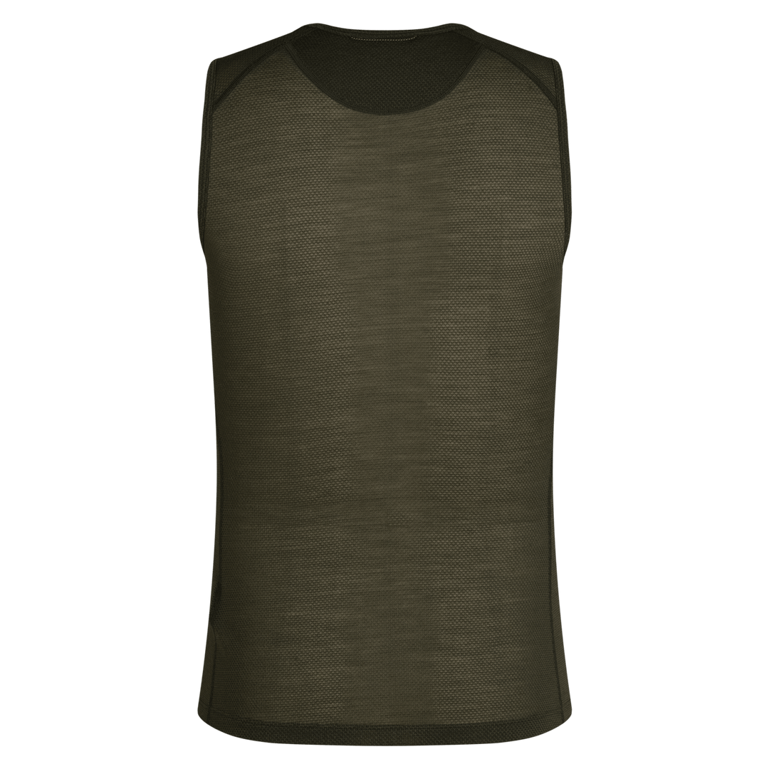 Rapha Men's Merino Lightweight Base Layer - Sleeveless (Dark Green/Dark Green) - Dragonspine Cycling