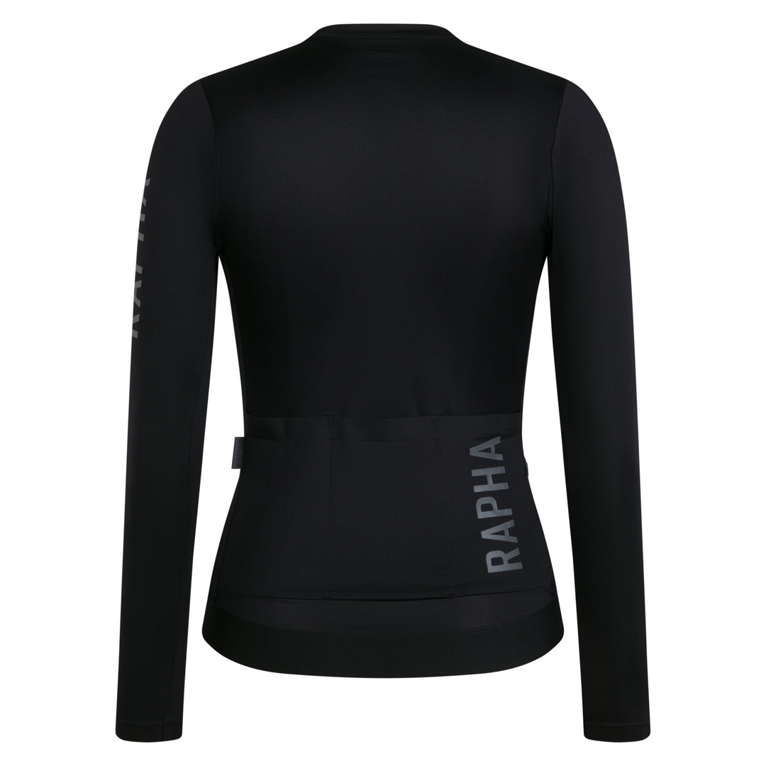 Rapha Women's Pro Team LS Lightweight Jersey III (Black/Dark Grey) - Dragonspine Cycling