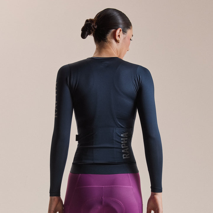 Rapha Women's Pro Team LS Lightweight Jersey III (Carbon/Dark Grey) - Dragonspine Cycling