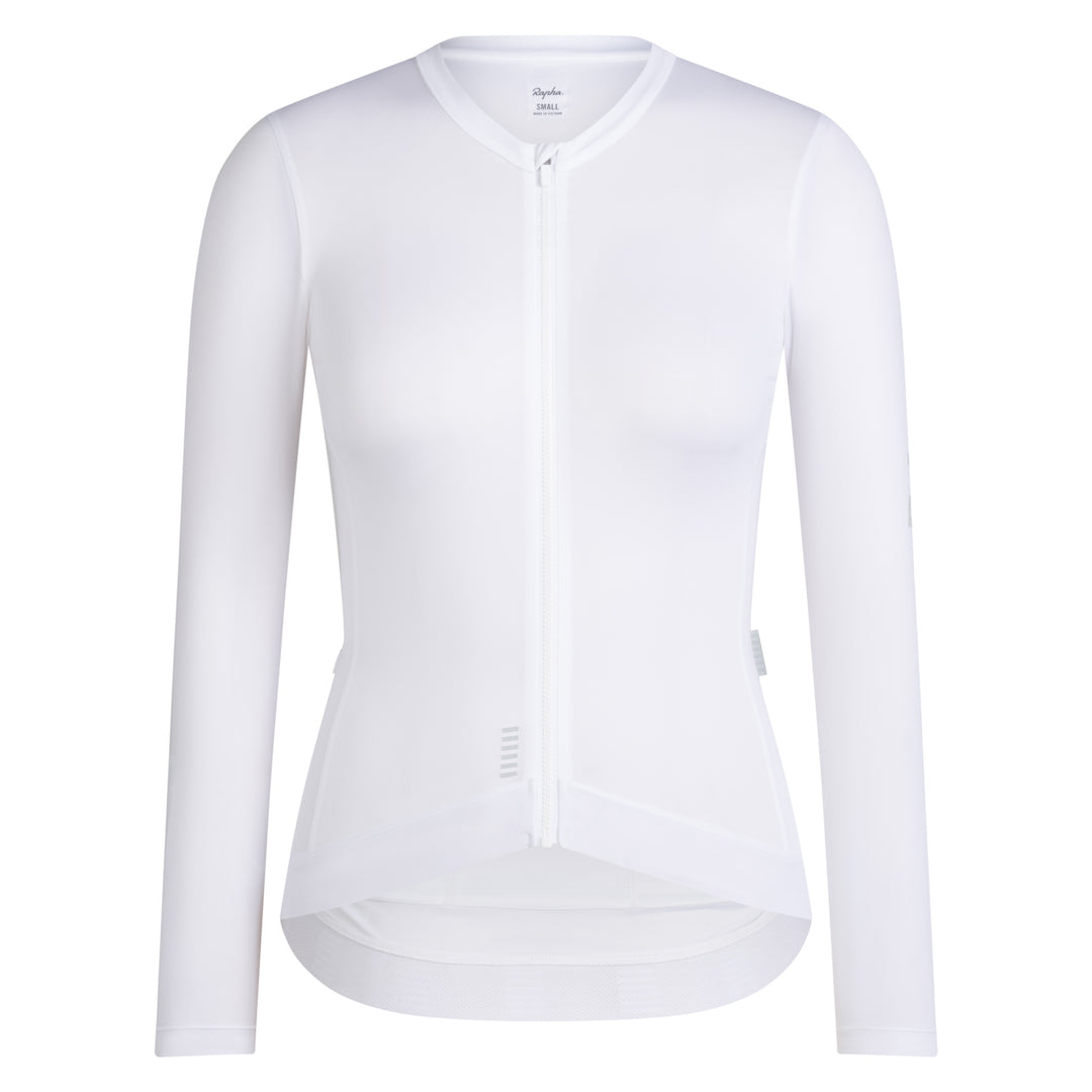 Rapha Women's Pro Team LS Lightweight Jersey III (White/Silver) - Dragonspine Cycling