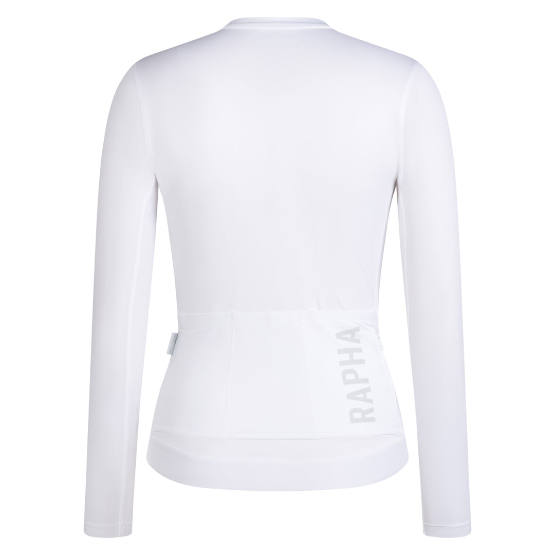 Rapha Women's Pro Team LS Lightweight Jersey III (White/Silver) - Dragonspine Cycling