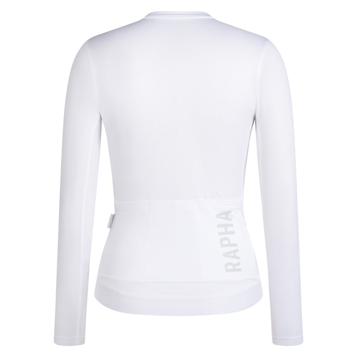 Rapha Women's Pro Team LS Lightweight Jersey III (White/Silver) - Dragonspine Cycling