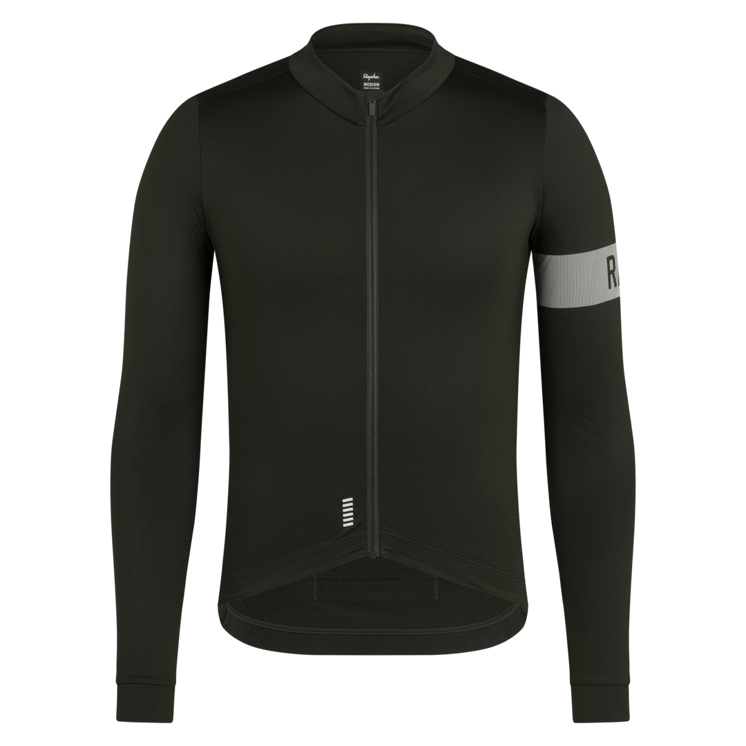 Rapha Men's Pro Team Long Sleeve Midweight Jersey II (Bottle Green/White) - Dragonspine Cycling