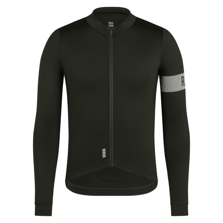 Rapha Men's Pro Team Long Sleeve Midweight Jersey II (Bottle Green/White) - Dragonspine Cycling