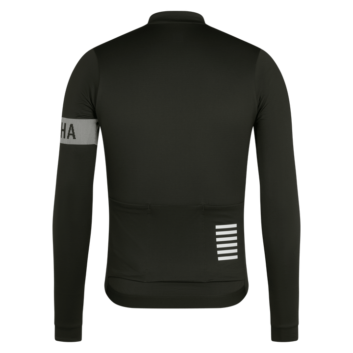 Rapha Men's Pro Team Long Sleeve Midweight Jersey II (Bottle Green/White) - Dragonspine Cycling