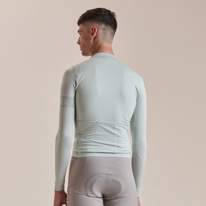 Rapha Men's Pro Team Long Sleeve Midweight Jersey II (Grey/White) - Dragonspine Cycling