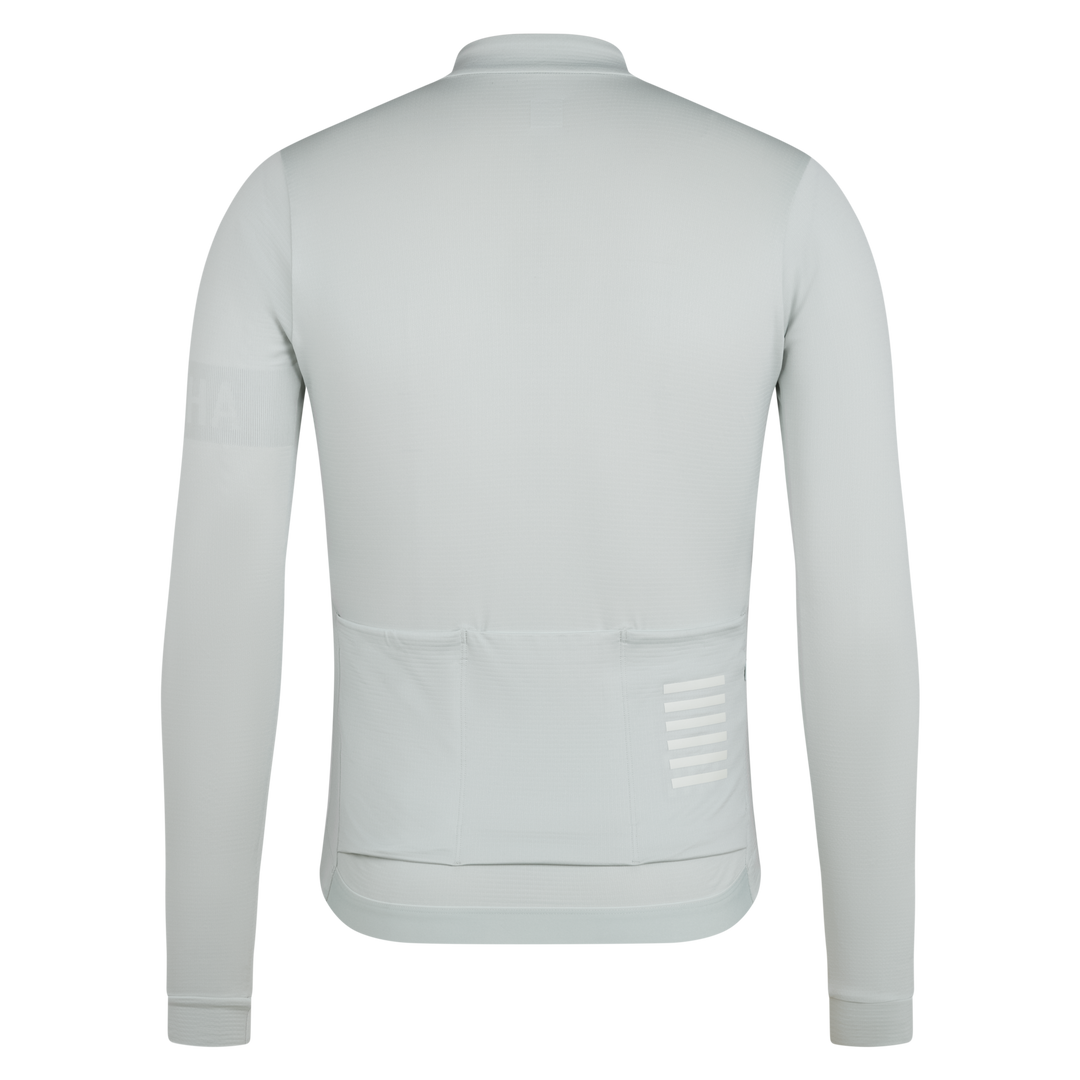 Rapha Men's Pro Team Long Sleeve Midweight Jersey II (Grey/White) - Dragonspine Cycling