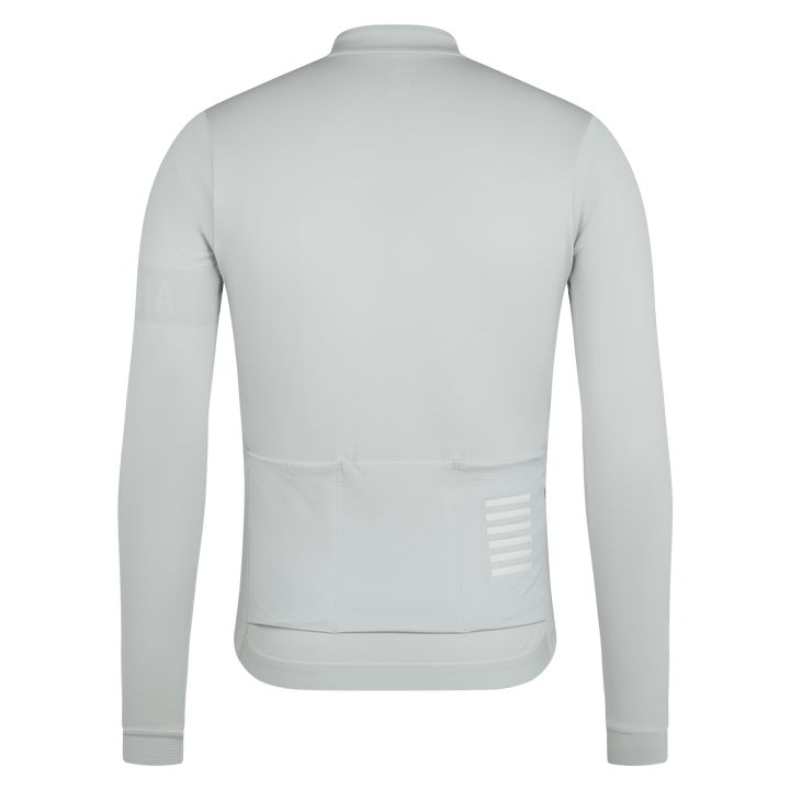 Rapha Men's Pro Team Long Sleeve Midweight Jersey II (Grey/White) - Dragonspine Cycling