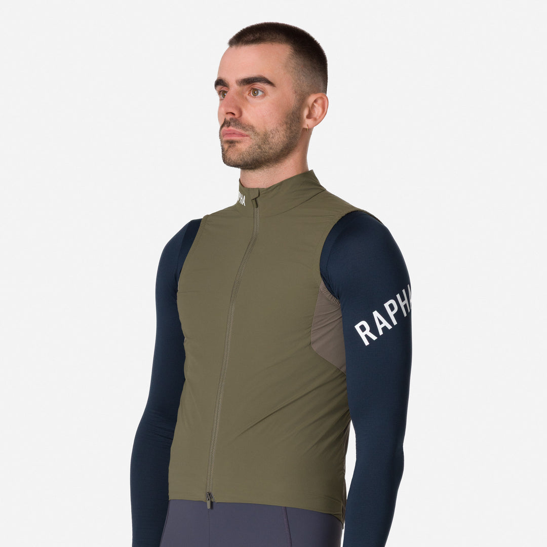 Rapha Men's Pro Team Insulated Gilet (Moss Green/White) - Dragonspine Cycling