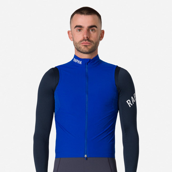 Rapha Men's Pro Team Insulated Gilet (Blue/White) - Dragonspine Cycling