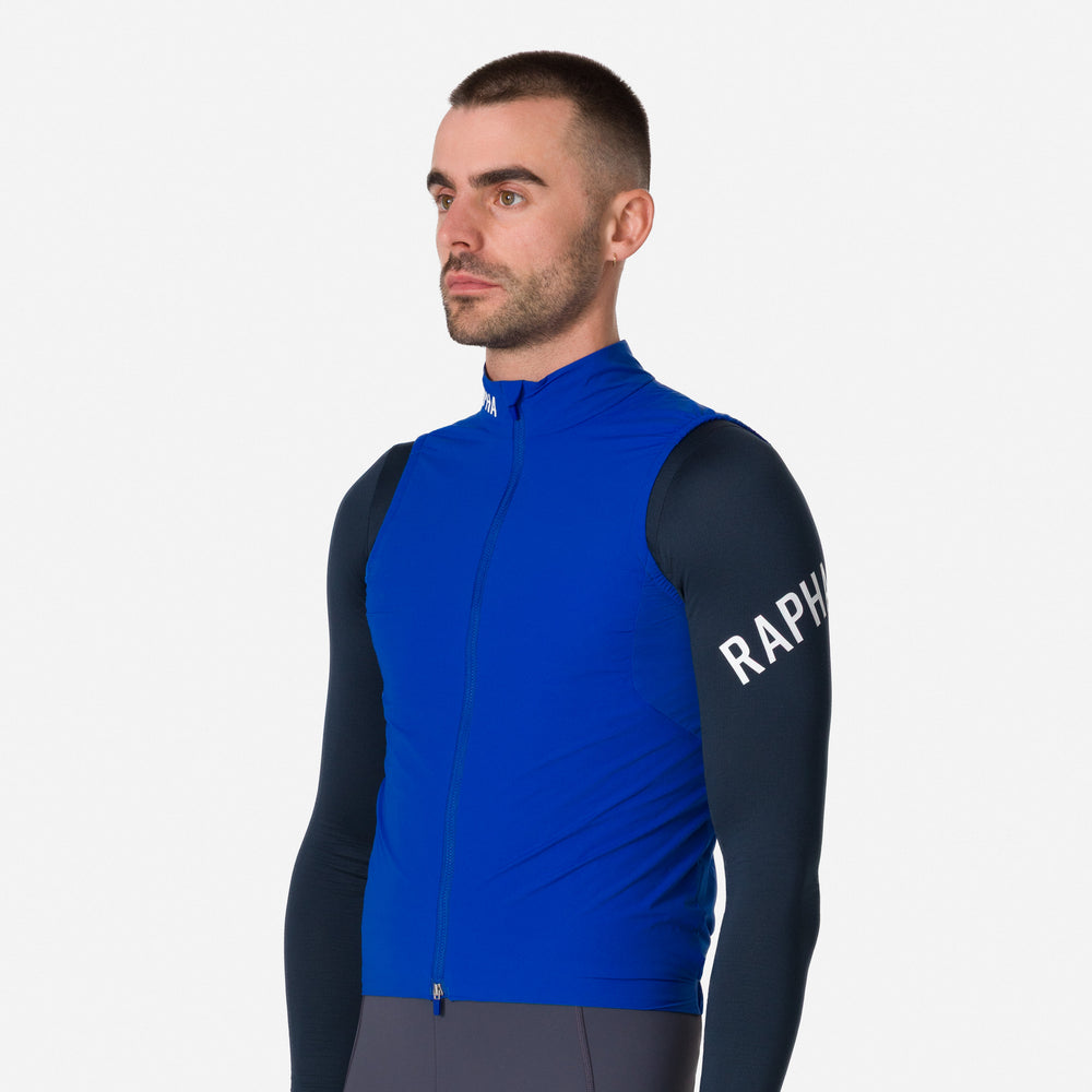 Rapha Men's Pro Team Insulated Gilet (Blue/White) - Dragonspine Cycling