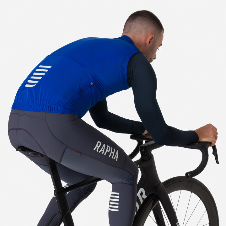 Rapha Men's Pro Team Insulated Gilet (Blue/White) - Dragonspine Cycling