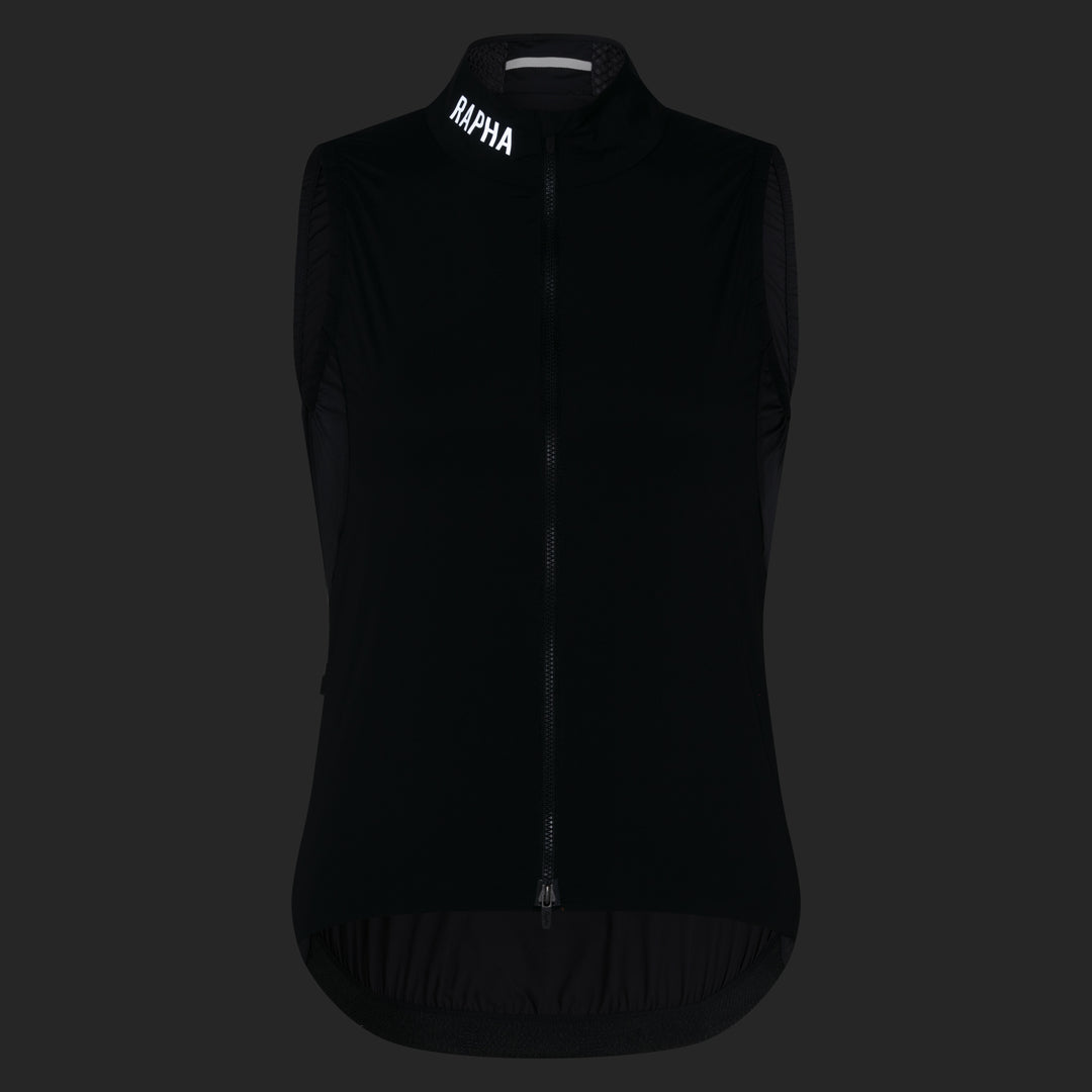 Rapha Women's Pro Team Insulated Gilet (Black/White) - Dragonspine Cycling
